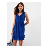 STRAPLESS RUFFLE MINI DRESS BLUE – Size Xl