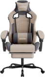 SUKIDA Ergonomic Gaming Chair for Adult, Comfortable Desk Chair with Massage, Comfy Headrest and Lumbar Support Pc Office chairs with Footrest, Height Adjustable Rotating Task Chairs