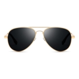 SUNGAIT Classic Pilot Sunglasses, Polarized UV400, Gold Frame Gray Lens