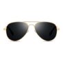 SUNGAIT Classic Pilot Sunglasses, Polarized UV400, Gold Frame Gray Lens