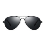 SUNGAIT Classic Pilot Sunglasses, Polarized UV400, Unisex, Black Frame
