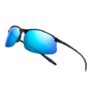 SUNGAIT Polarized Sport Sunglasses Unisex Black Frame Blue Lens UV