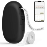 SUPVAN E10 Bluetooth Label Maker Machine with Tape, Black Fits Continuous & Die-Cut Waterproof Label, Easy Editing – Sold by SUPVAN / FBA