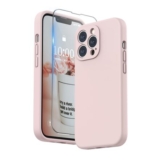 SURPHY iPhone 13 Pro Case Liquid Silicone, Shockproof Pink