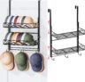SWTYMIKI 2-Tier Over Door Wall Mount Hat Rack – Baseball Cap Organiser