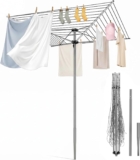 SYKIARIOL 4 Arm Rotary Washing Line, Outdoor Clothes Airer