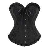 SZIVYSHI Halloween Overbust Corset Top Black XS