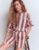Sadie Relaxed Linen Shirt Ivory, Brown, Pink Stripe