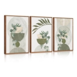 Sage Green Plant Canvas Wall Art Set of 3