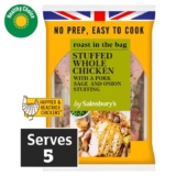 Sainsburys 1.45kg Roast in the Bag Pork, Sage & Onion Stuffing Whole Chicken Necat Price