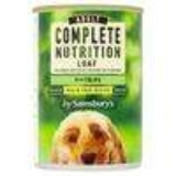 Sainsburys 395g Adult Dog Food Complete Nutrition Loaf with Tripe