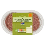 Sainsburys 4 x Quarter Pounder Lamb Burgers 454g Nectar Price
