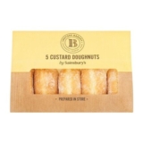 Sainsburys 5 X Vanilla Custard Doughnuts