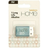 Sainsburys Home Extra Long Life 9V 1 PK/Sainsburys Home Long Life 9V2 Alk Batteries £2.60