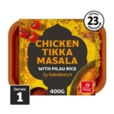 Sainsburys Indian Chicken Tikka Masala with Pilau Rice Ready Meal for 1 400g