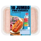 Sainsburys Jumbo Pork Sausages x10 800g – Nectar price