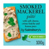 Sainsburys Smoked Mackerel Pate 100g (Nectar)