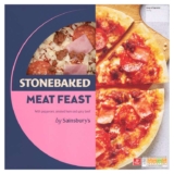Sainsburys Stonebaked Pizzas (Meat Feast, Pepperoni, Margherita More) £1.92 (Half Price with Nectar)