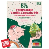 Sainsburys the BFG Frobscottle Vanilla Cupcake Kit Sour Apple Icing or Snozzcumber Shortbread 292g