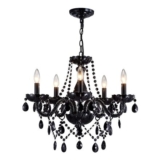 Saint Mossi Black Crystal 5-Light Chandelier