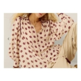 Saira Floral Print Blouse Ivory