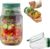Salad Pod Jar, Vertical Layering Salad Pod Bowl Design, Salad Containers Plastic Interval Salad Box Crisper Container Portable Fresh Storage for Lunch Fruit