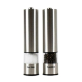Salter Electronic Stainless Steel Salt & Pepper Mill Set – Silver – 10 Year Warranty – Free C&C