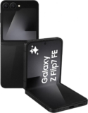 Samsung Galaxy Z Flip7 FE AI Phone, Foldable Design, Wide Cover Screen, 50 MP Camera, Smooth Processor, 128GB Storage, 8 GB Memory, Black, 3 Year Extended Warranty (UK Version)