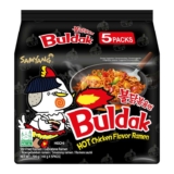 Samyang Buldak Original Hot Chicken Spicy Korean Instant Noodles, 5 x 140g