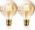 Sarveeta Vintage Edison LED Light Bulb 6W G80 Globe LED Filament Bulb B22 Bayonet Cap Edison Retro Style LED Decorative Light Bulb Warm White 2800K, 2-Pack