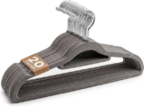 Sasha Morel 20 Pack Velvet Coat Hangers, Grey