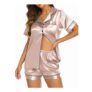 Satin Pjs Set Two Piece Silk Pyjamas for Ladies