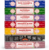 Satya Incense Gift Collection Handcrafted Assorted Incense Sticks for Meditation, Relaxation & Yoga 15 g Each (Pack of 7, Floral)