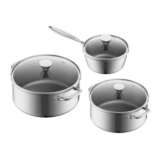 Saucepan Set Nonstick with Glass Lid 162024cm,