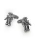 Savile Row Company – Silver Tone Rhodium Plated Robot Cufflinks