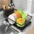 SavvyStor Dish Drainer Rack – Space Saving Dish Rack for Kitchen Counter, Kitchen Dish Drainer with Utensil Holder, Drain Board, Black