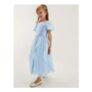 Scarla Sequin Ruffle Party Dress Blue