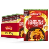 Schwartz Creamy Mild Peppercorn Sauce Mix 25 G Serves 4 Pack of 12 Smooth and Tasty Sauce Rich & Creamy Taste£7.31 With S&S