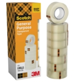 Scotch Transparent Tape, 8 Rolls (19mm x 33m)
