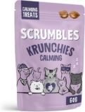 Scrumbles Cat Treats Krunchies Calming All Lifestages 60g Bag Hypoallergenic No Added Sugar Valerian & Chamomile Gluten Free Low Calories