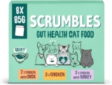 Scrumbles Grain Free Wet Cat Food Gravy Pouch Selection 8x85g