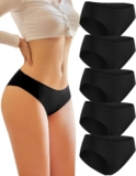 Seamless Knickers for Women No VPL Knickers Hipster Bikini Panties Low Rise Invisible Womens Underwear Soft Stretch Comfortable Bikini Panties Breathable Briefs