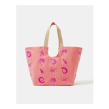 Seashell Embroidered Beach Bag