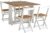 Seconique Santos Butterfly Dining Set in White/Distressed Waxed Pine