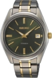 Seiko 40mm Green Dial Titanium Mens Quartz Watch, Model: SUR377P1