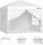 Sekey Pop Up Gazebo with Sides 2m x 2m, Heavy Duty Gazebo with Carry Bag, Instant Setup, Waterproof 1000mm – Marquee Garden Party Tent Outdoor, White