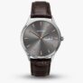 Sekonda Mens Grey Dial Brown Leather Strap Watch – With Code