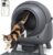 Self Cleaning Cat Litter Tray, FEELNEEDY Odor Control Cat Litter Box, APP Real-Time Monitor, 65L Automatic LitterBox for Multi-cats, Safety Sensors, with 1 Roll Trash Bag