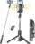 Selfie Stick Tripod with 2 Fill Lights, 45 Extra Long Phone Tripod with Detachable Remote for iPhone 17 16, Samsung Galaxy, TikTok Vlogging