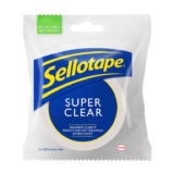 Sellotape Super Clear Tape, Single roll (24mmx50m) – 85p / 81p S&S